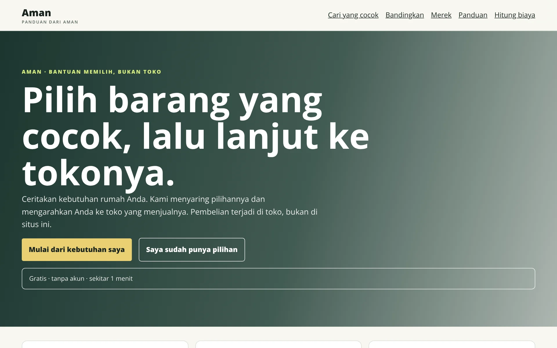 Screenshot beranda situs Aman Smart Security di aman.delanja.com